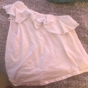 one shoulder ruffled blouse
